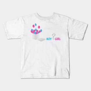 Gender Reveal Invitation, Baby Shower Guess the Sex Party Kids T-Shirt